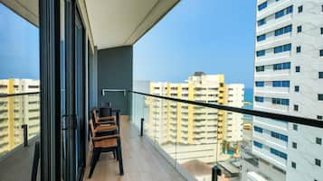 Superior-Apartment, Balkon, Strandblick | Balkon