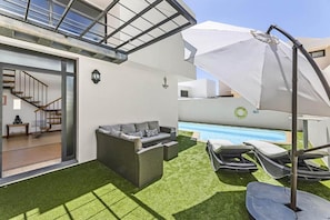 A heated pool