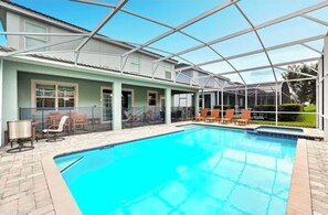 Outdoor pool, a heated pool