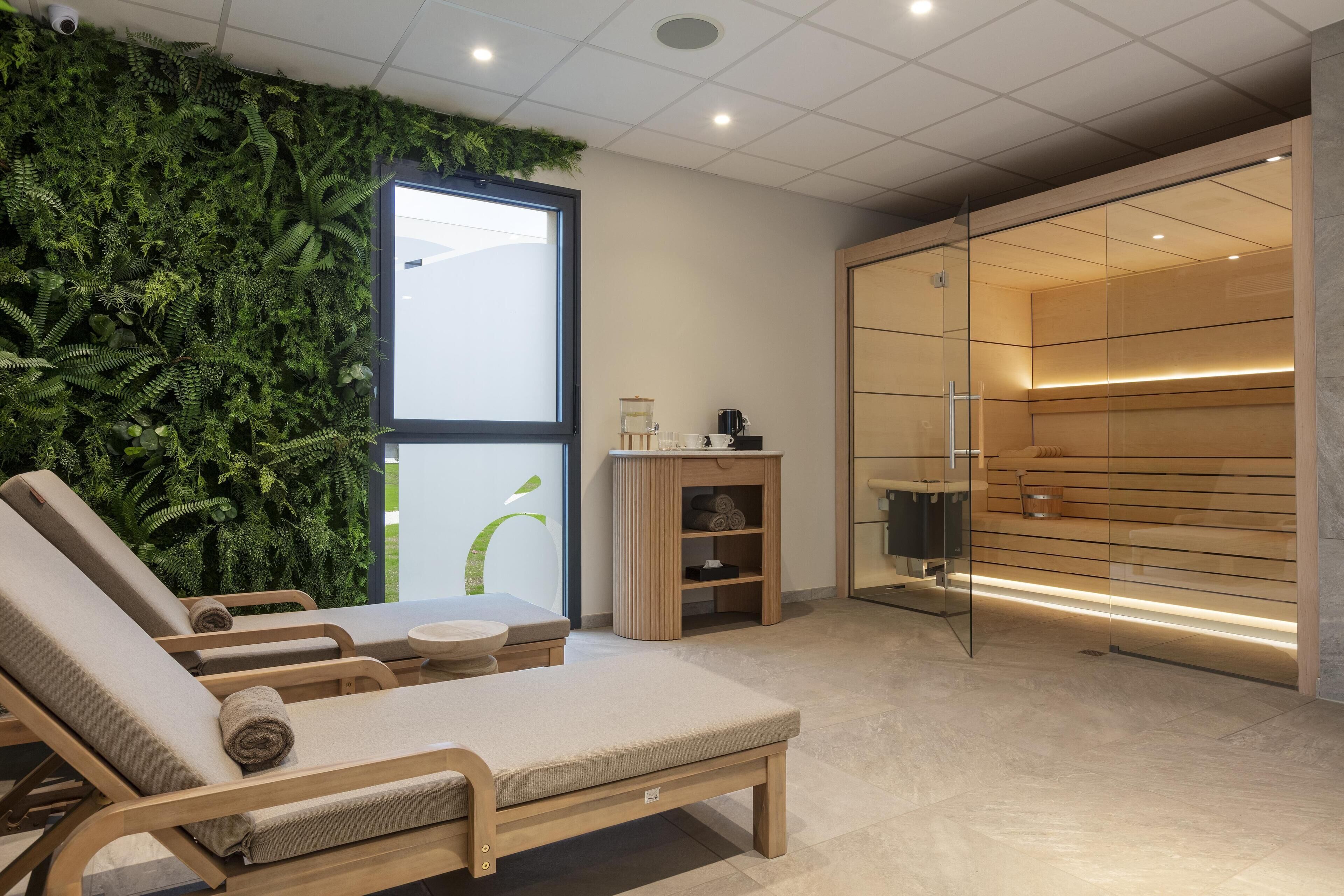 Sauna, bain à remous