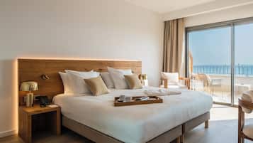 Literie de qualité supérieure, matelas mémoire de forme, minibar