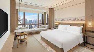 Down duvets, minibar, in-room safe, desk