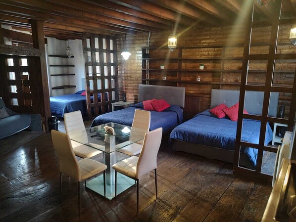 1 bedroom, iron/ironing board, internet, bed sheets