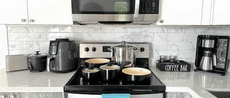 Microwave, oven, stovetop