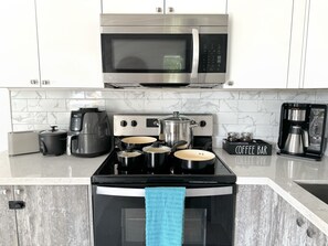 Microwave, oven, stovetop