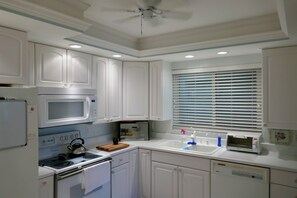 Microwave, stovetop, dishwasher