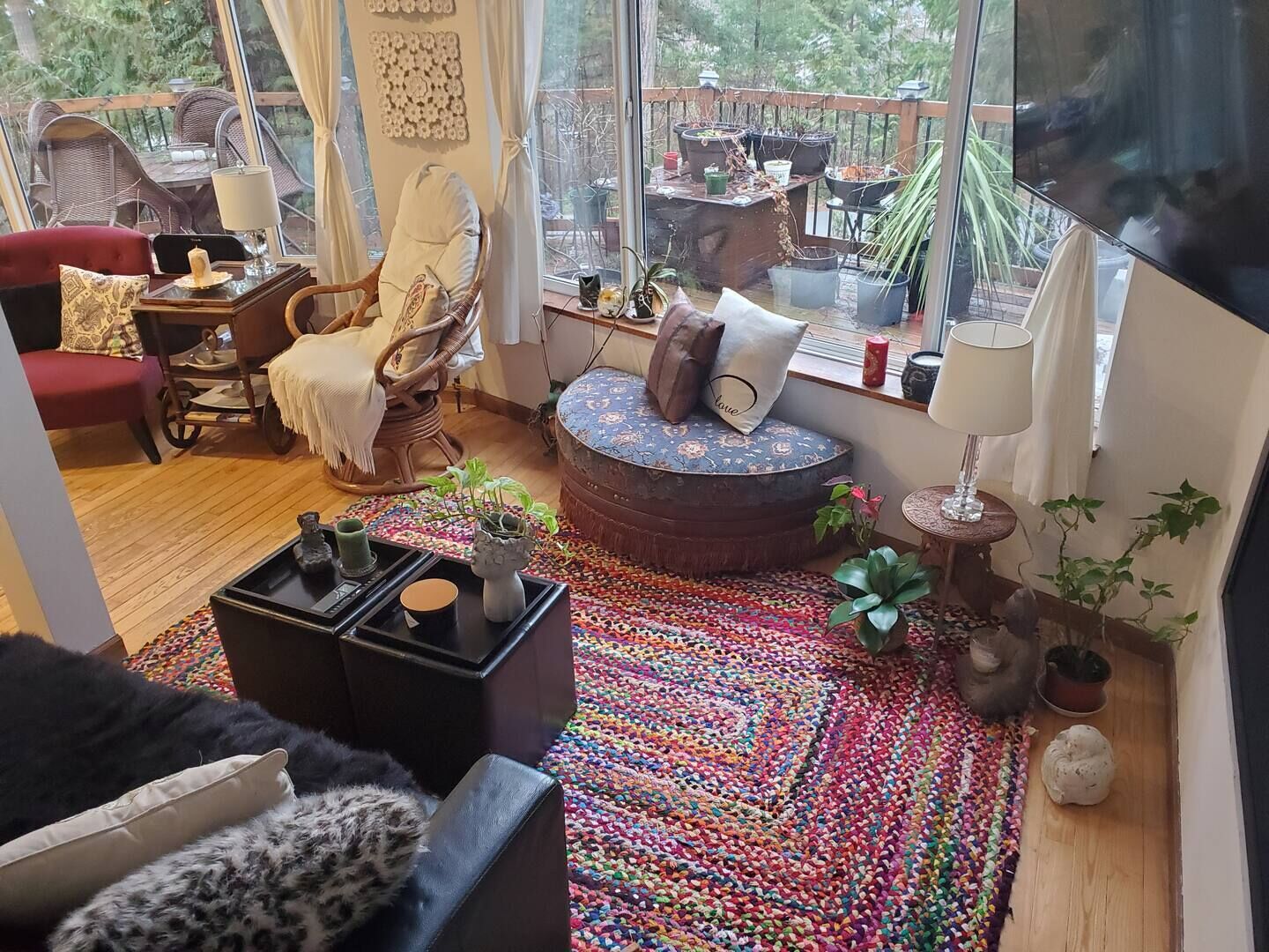 Televisión, chimenea