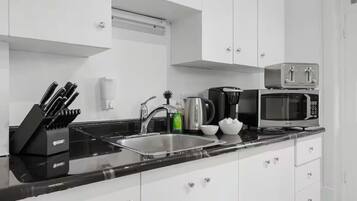 Microwave, oven, stovetop, paper towels