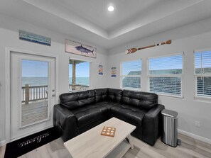 Smart TV, video games, ping pong, music library