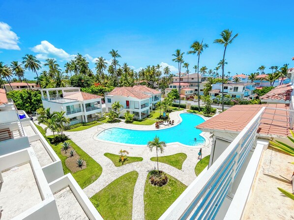 Penthouse, Pool View, Beachside | View from room - Beach Apartments Paradise  (Punta Cana)