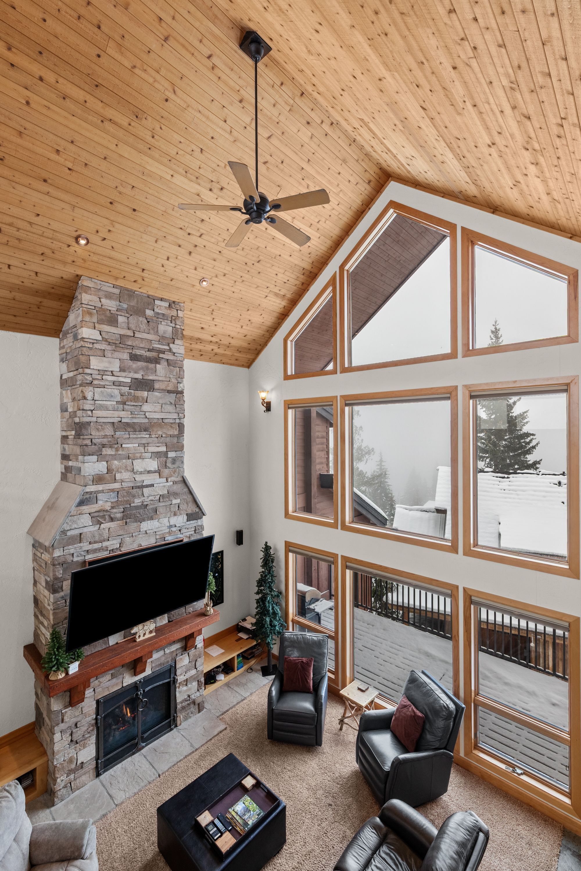 TV, fireplace, stereo