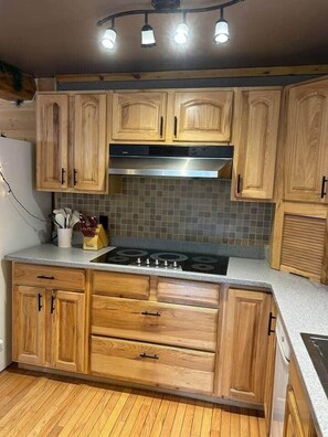 Microondas, horno, placa de cocina y lavavajillas