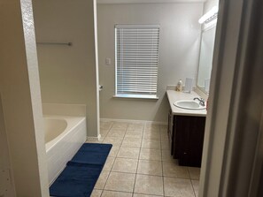 Hair dryer, soap, toilet paper