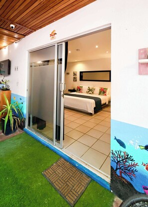 Deluxe Room, Patio, Courtyard View | Terrace/patio - Ocean Lovers Taganga Dive Center& Hostel (Taganga)