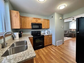 Microwave, oven, stovetop, dishwasher
