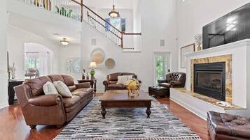 House, Multiple Beds, Pool Access, Pool View (Aqua Dream) | Living area | 42-inch flat-screen TV with digital channels