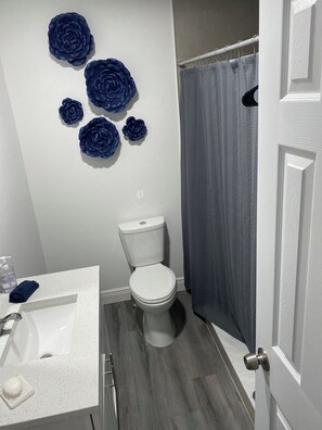 Towels, soap, toilet paper