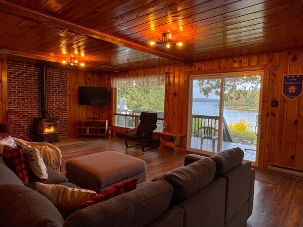 Télévision, cheminée