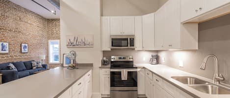 Microwave, oven, stovetop, dishwasher