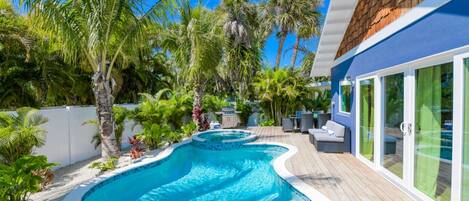 Outdoor pool, a heated pool