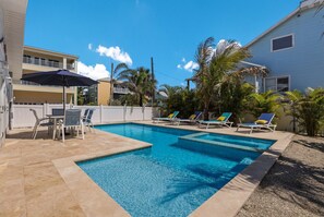 Outdoor pool, a heated pool
