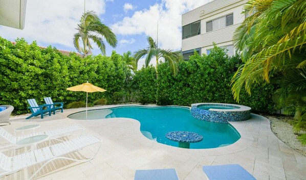 Outdoor pool, a heated pool