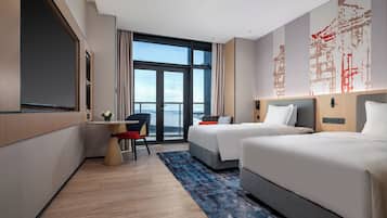 2 Single Standard Extra Floor Space | Down comforters, minibar, desk, laptop workspace