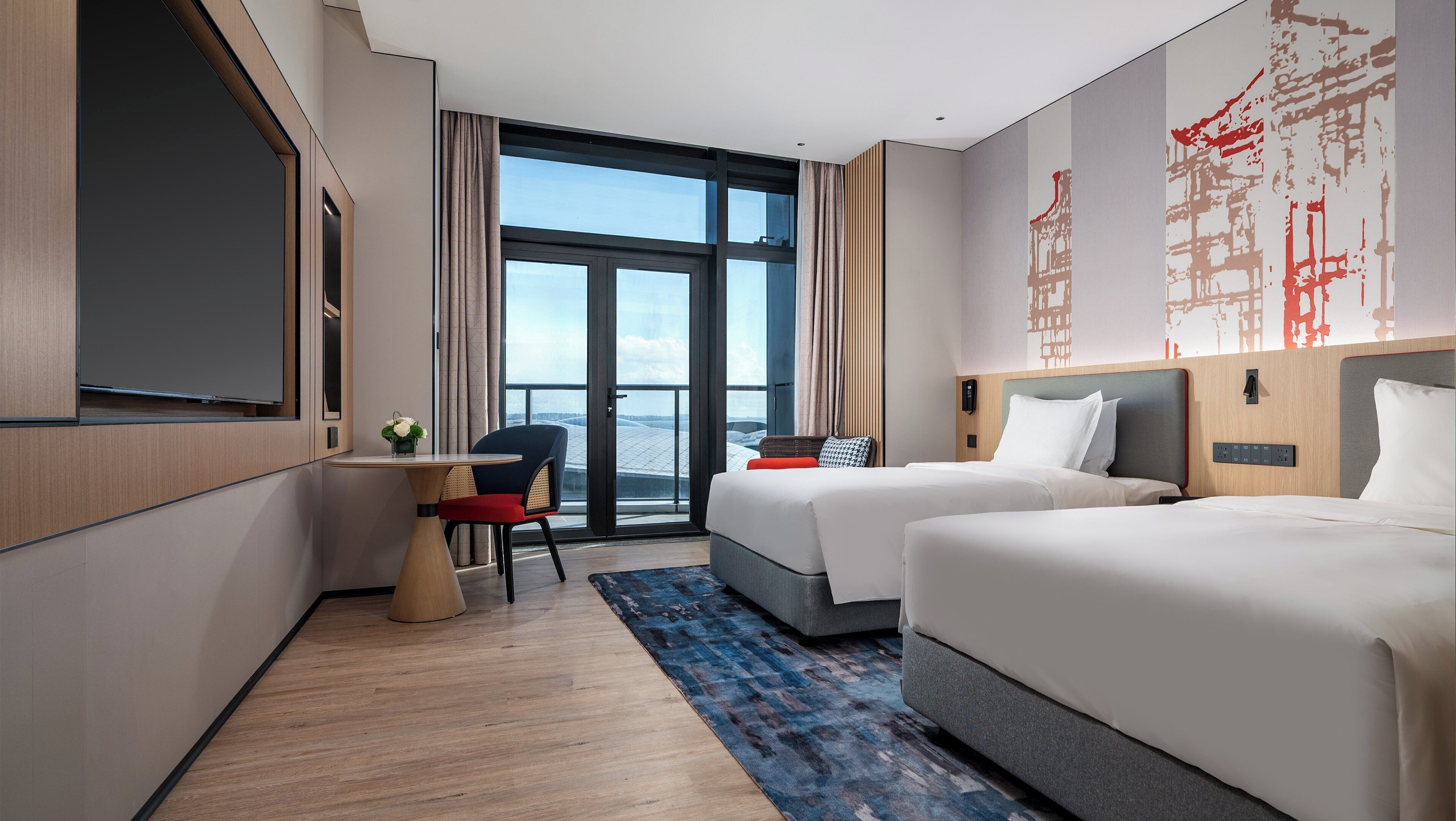 2 Single Standard | Down comforters, minibar, desk, laptop workspace