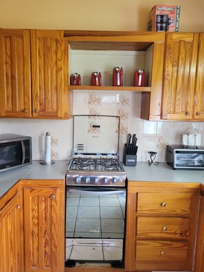 Microwave, oven, stovetop