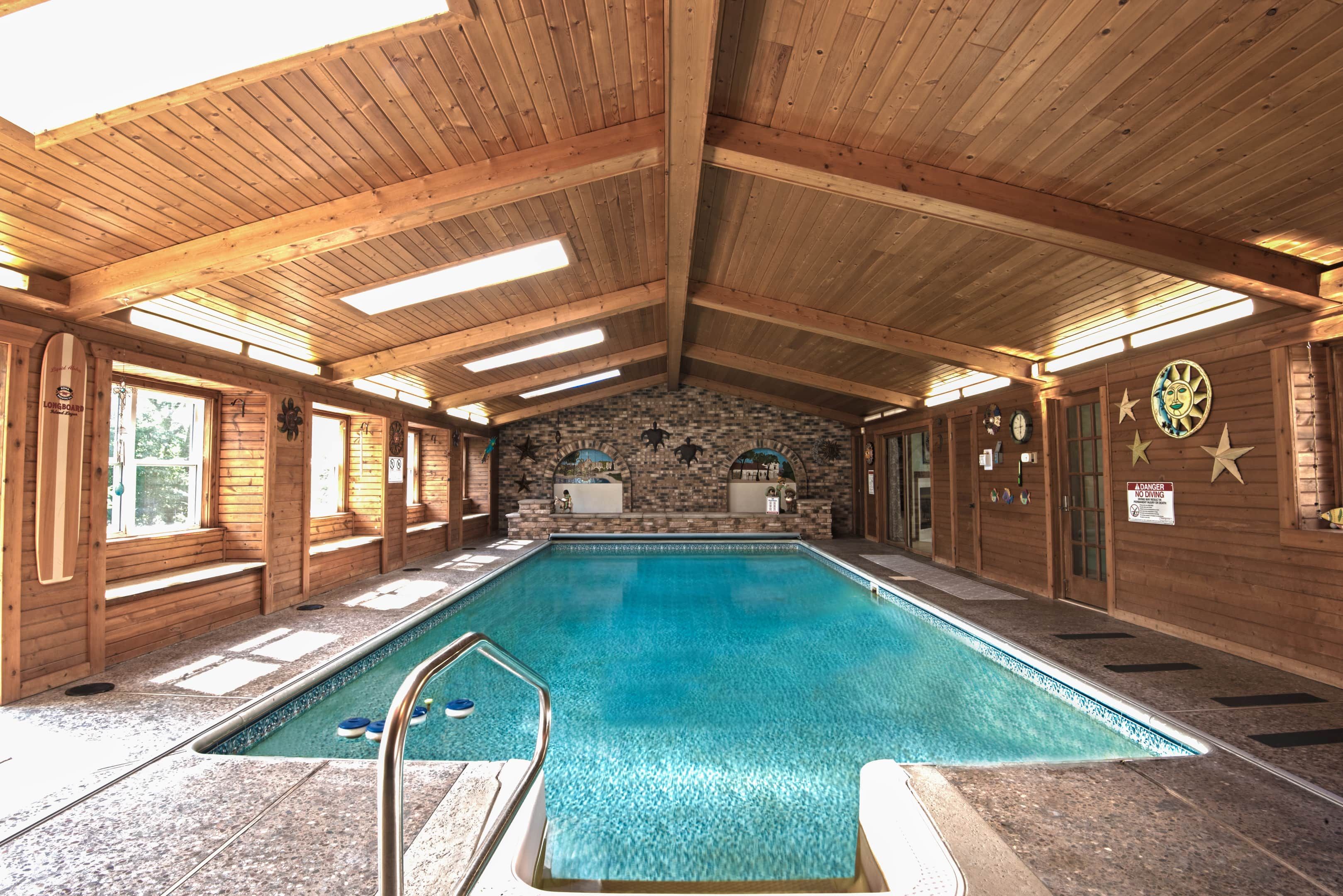 Indoor pool, a heated pool