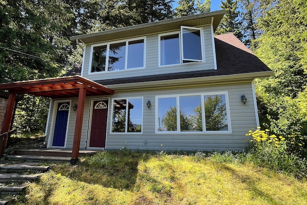 Your downstairs suite is accessed with a private entrance via the red door.