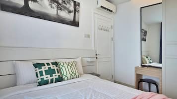 Apartemen, 3 kamar tidur, pemandangan kota | Setrika/meja setrika, Wi-Fi gratis, dan seprai linen