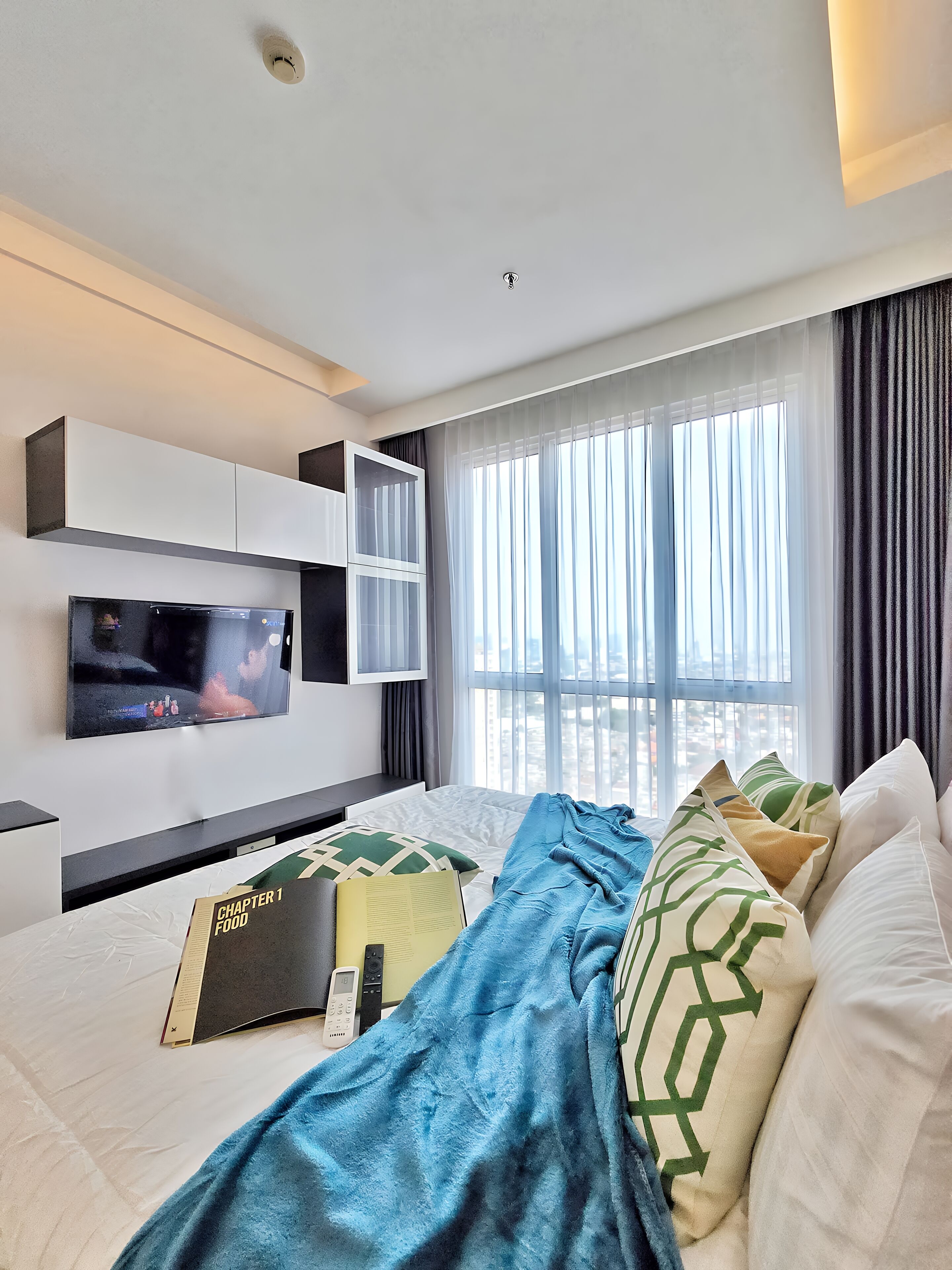 Apartemen, 3 kamar tidur, pemandangan kota | Setrika/meja setrika, Wi-Fi gratis, dan seprai linen