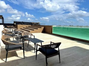 Departamento, 1 habitación, balcón, vista al océano | Terraza o patio