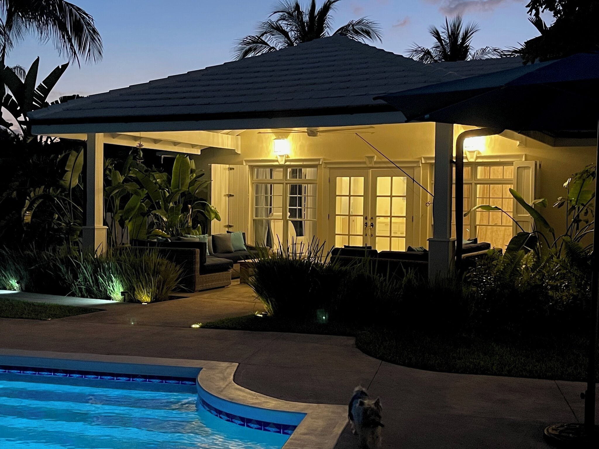 Piscine extérieure, piscine chauffée