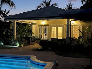 Outdoor pool, a heated pool