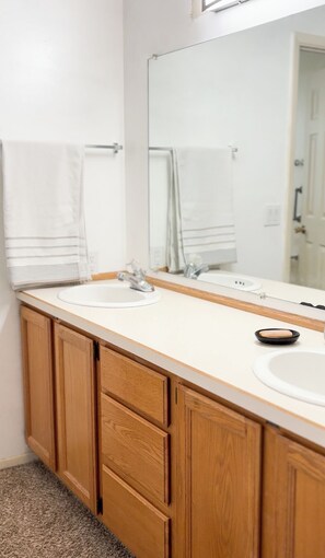 Towels, soap, toilet paper