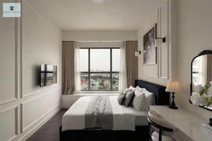 Premium Apartment, 2 Bedrooms, Kitchen, City View | Minibar, iron/ironing board, free WiFi, bed sheets