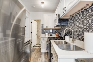 Microwave, oven, stovetop, dishwasher