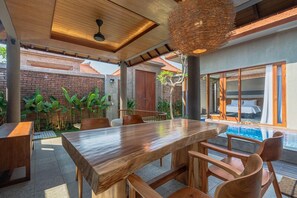 Deluxe-Ferienhaus, 1 Queen-Bett, Nichtraucher, Poolblick