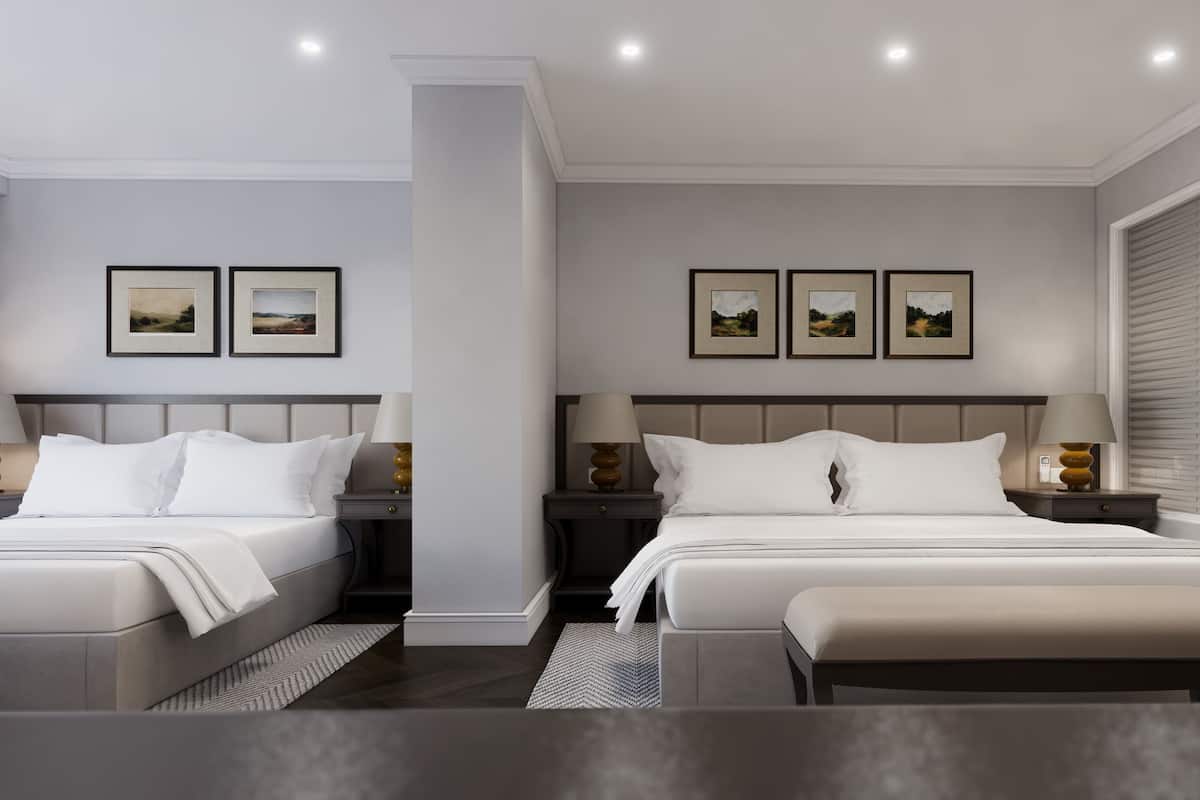 Family Suite, City View | In-room safe, desk, laptop workspace, blackout drapes