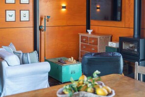 TV, fireplace, offices