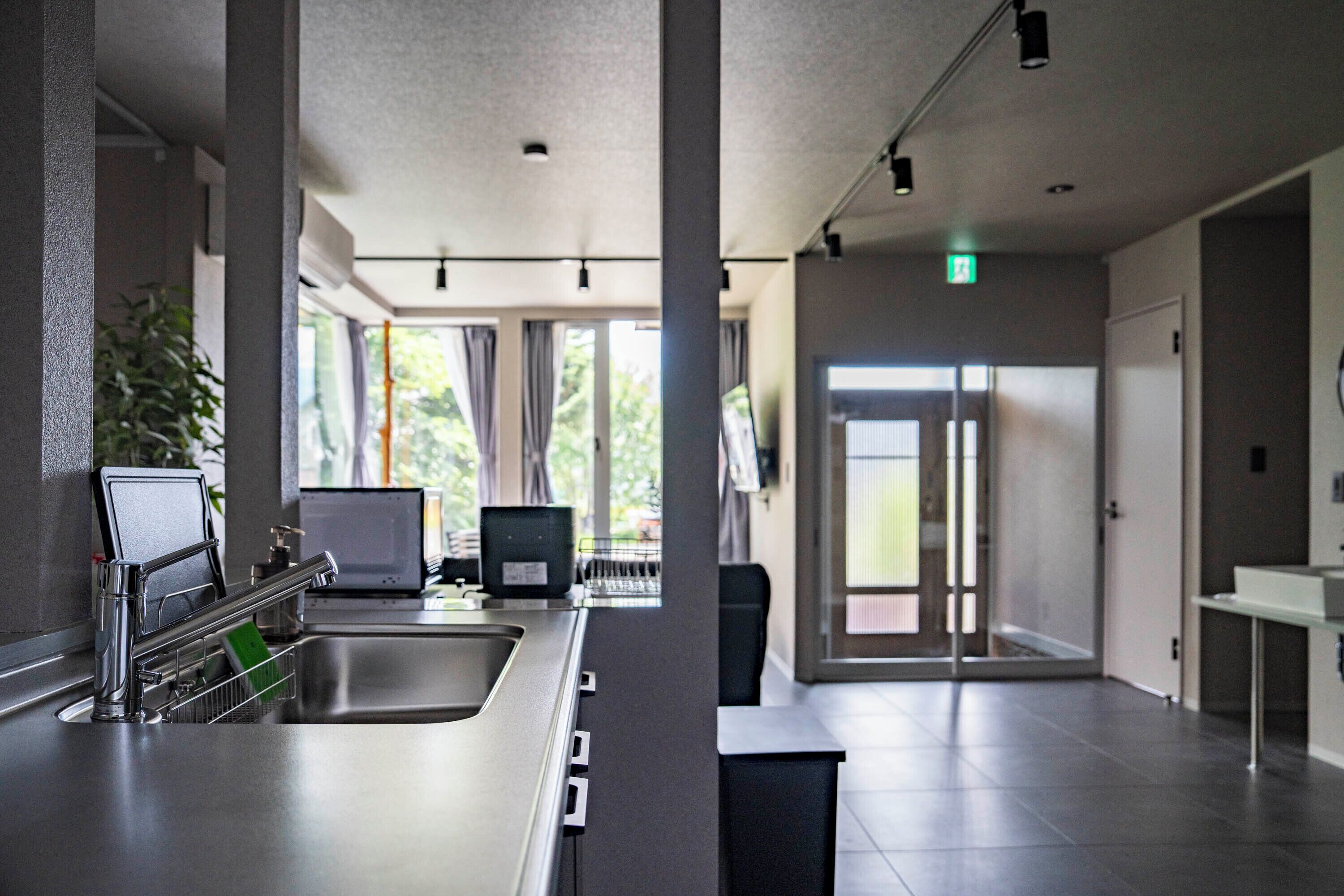 Fridge, microwave, stovetop, toaster