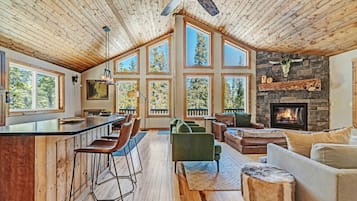 Télévision, cheminée