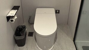Dusj, regndusjhode, toalettartikler (inkludert) og hårføner