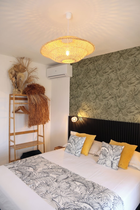 1 chambre, fer et planche Ă  repasser, Wi-Fi, draps fournis