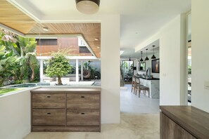 Deluxe Villa, 3 Bedrooms, Private Pool, Pool View | Living area | 50-inch Smart TV with digital channels