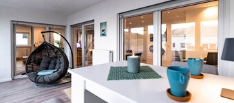 Serviced apartment with fully furnished workspace