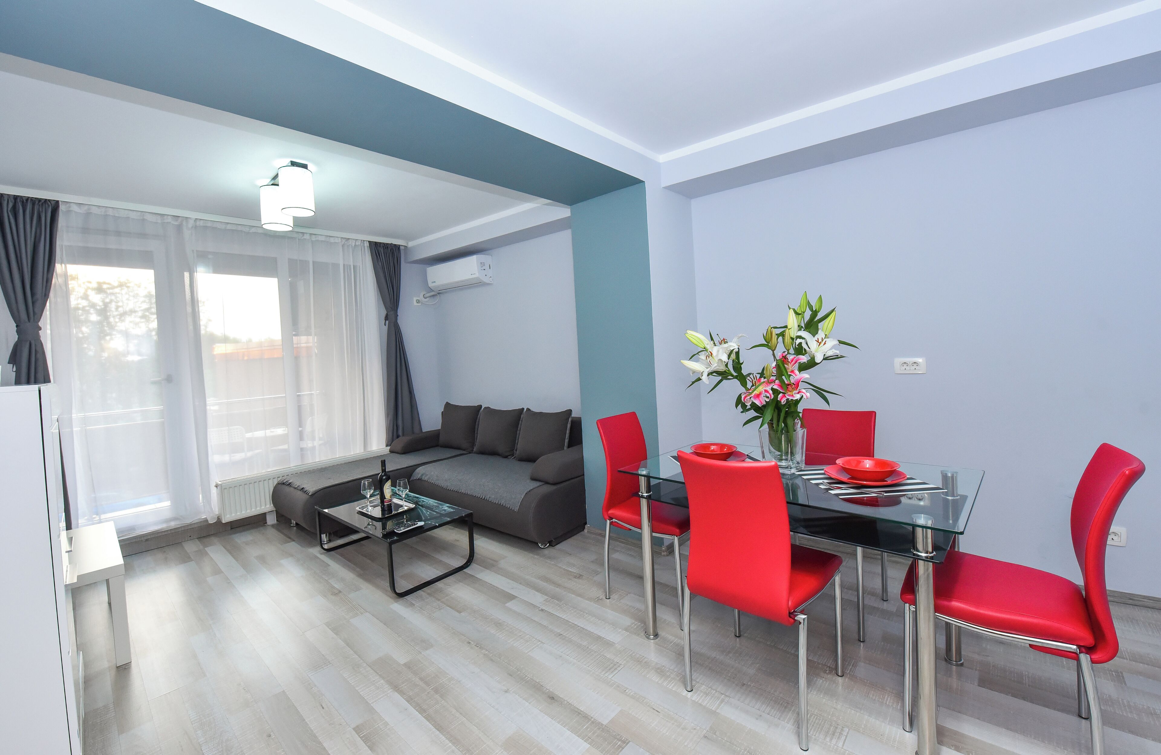 Superior Apartment | Living area | 40-inch LCD TV with cable channels, Netflix, streaming services