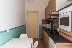 Fridge, microwave, dishwasher, toaster